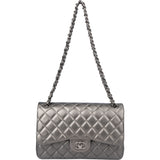 Chanel Quilted Lambskin Jumbo Double Flap Crossbody Bag