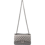 Chanel Quilted Lambskin Jumbo Double Flap Crossbody Bag