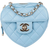 Chanel Quilted Lambskin Mini Love Heart Crossbody Bag