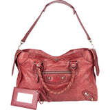 Balenciaga Red Leather City Handbag