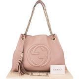 Gucci Pink Leather GG Soho Shoulder Bag