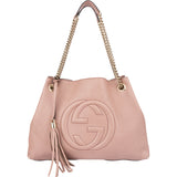 Gucci Pink Leather GG Soho Shoulder Bag