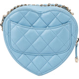 Chanel Quilted Lambskin Mini Love Heart Crossbody Bag