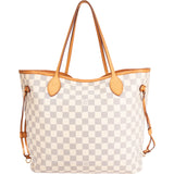 Louis Vuitton Damier Azur Neverfull MM Shopper Bag