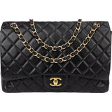Chanel Quilted Lambskin Maxi Single Flap Crossbody Bag