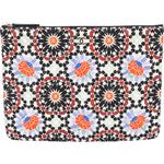 Chanel Quilted Canvas Mosaic Print Clutch - vintageandkickz