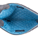 Chanel Quilted Canvas Mosaic Print Clutch - vintageandkickz