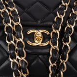Chanel Quilted Lambskin Maxi Single Flap Crossbody Bag