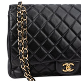 Chanel Quilted Lambskin Maxi Single Flap Crossbody Bag