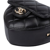 Chanel Quilted Lambskin Mini Heart Love Bumbag Crossbody Bag