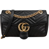 Gucci Matelassé Leather GG Marmont Crossbody Bag