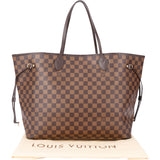 Louis Vuitton Damier Ebene Monogram Neverfull GM Shopper Bag