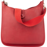 Hermès Rouge Courchevel Evelyne GM Crossbody Bag