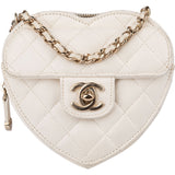 Chanel Quilted Lambskin Mini Love Heart Crossbody Bag