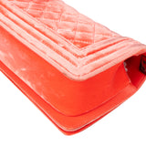 Chanel Quilted Velvet Boy Single Flap Crossbody bag