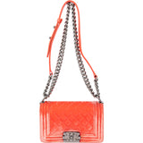 Chanel Quilted Velvet Boy Single Flap Crossbody bag