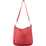 Hermès Rouge Courchevel Evelyne GM Crossbody Bag