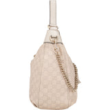 Gucci GG Leather Monogram Horsebit Emily Hobo Bag