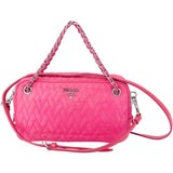 Prada Pink Quilted Nylon Crossbody Bag