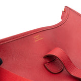 Hermès Rouge Courchevel Evelyne GM Crossbody Bag