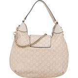 Gucci GG Leather Monogram Horsebit Emily Hobo Bag