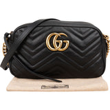 Gucci Matelassé Leather GG Marmont Camera Crossbody Bag