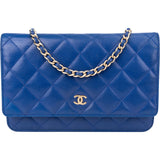 Chanel Quilted Leather Wallet On Chain Crossbody Bag