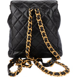 Chanel Quilted Lambskin 24K Gold Duma Mini Backpack