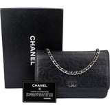 Chanel Lambskin Camellia Wallet On Chain Crossbody Bag