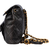 Chanel Quilted Lambskin 24K Gold Duma Mini Backpack