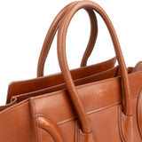Céline Brown Leather Luggage Handbag