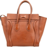 Céline Brown Leather Luggage Handbag