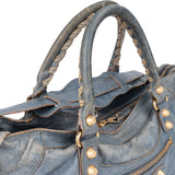 Balenciaga Blue Leather City Handbag