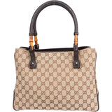 Gucci GG Monogram Bamboo Handbag