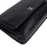 Chanel Lambskin Camellia Wallet On Chain Crossbody Bag