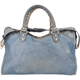 Balenciaga Blue Leather City Handbag