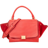Céline Grained Calfskin Suede Trapeze Handbag