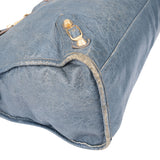 Balenciaga Blue Leather City Handbag