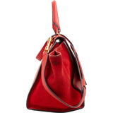 Céline Grained Calfskin Suede Trapeze Handbag