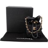 Chanel Quilted Leather Micro Cube Crossbody Bag