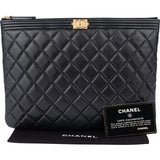 Chanel Quilted Lambskin Boy CC Clutch