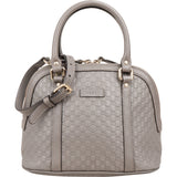 Gucci Microguccissima Leather Grey Mini Dome Handbag