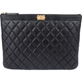 Chanel Quilted Lambskin Boy CC Clutch