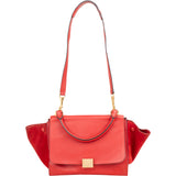 Céline Grained Calfskin Suede Trapeze Handbag