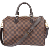 Louis Vuitton Damier Ebene Monogram Speedy 30 Bandouliere