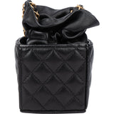 Chanel Quilted Leather Micro Cube Crossbody Bag
