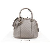 Gucci Microguccissima Leather Grey Mini Dome Handbag