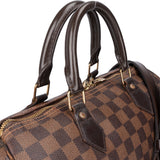 Louis Vuitton Damier Ebene Monogram Speedy 30 Bandouliere