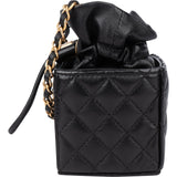 Chanel Quilted Leather Micro Cube Crossbody Bag