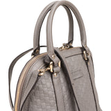 Gucci Microguccissima Leather Grey Mini Dome Handbag